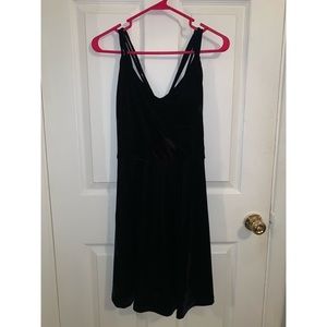 Velvet Black Strappy Dress